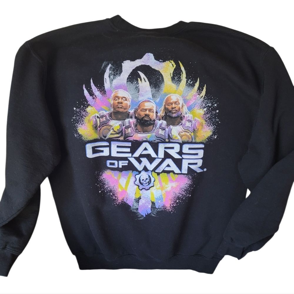 Gears Of War Black Pullover Graphic Sweatshirt Size Medium Official Merchandise